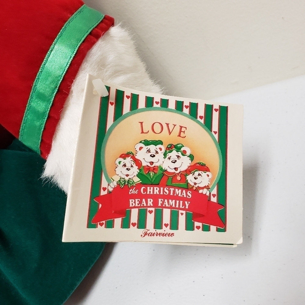 Kmart 16" Christmas Holiday Sis Teddy Bear 1992 Vintage Stuffed Animal Plush - Picture 6 of 8